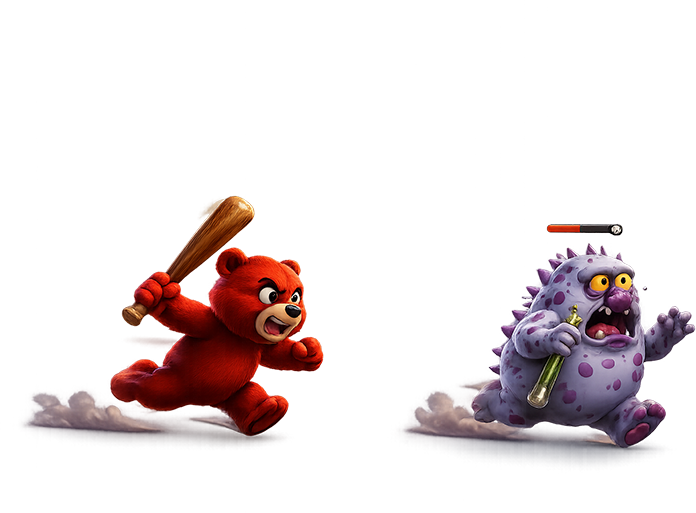 Oso vs Gluttok hero illustration